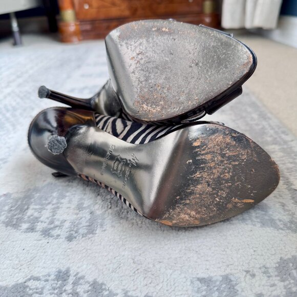 Marciano Zebra T-Strap Heels - Picture 8 of 9